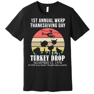 Thanksgiving WKRP Turkey's Drop Premium T-Shirt