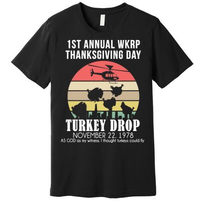 Thanksgiving WKRP Turkey's Drop Premium T-Shirt