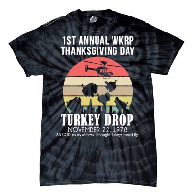 Thanksgiving WKRP Turkey's Drop Tie-Dye T-Shirt