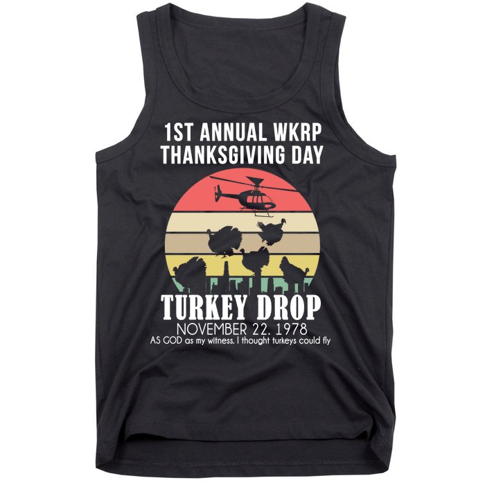 Thanksgiving WKRP Turkey's Drop Tank Top