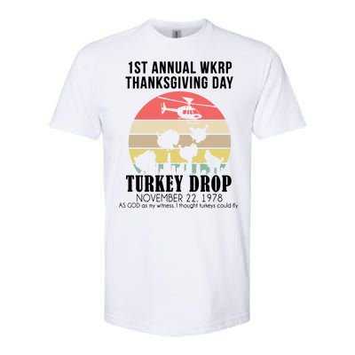 Thanksgiving WKRP Turkey's Drop Softstyle® CVC T-Shirt