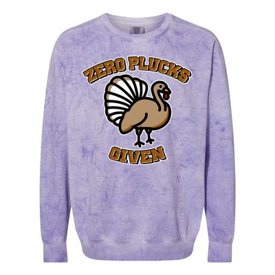 Thanksgiving Zero Plucks Given Turkey Colorblast Crewneck Sweatshirt