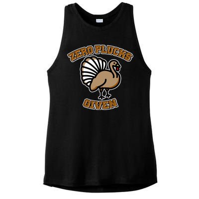 Thanksgiving Zero Plucks Given Turkey Ladies PosiCharge Tri-Blend Wicking Tank