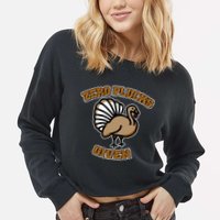 Thanksgiving Zero Plucks Given Turkey Cropped Pullover Crew