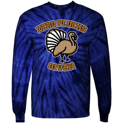 Thanksgiving Zero Plucks Given Turkey Tie-Dye Long Sleeve Shirt