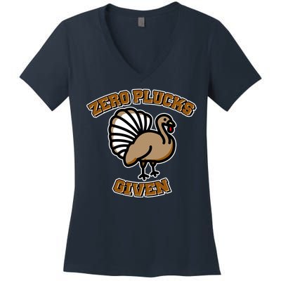 Thanksgiving Zero Plucks Given Turkey Women's V-Neck T-Shirt