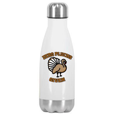 Thanksgiving Zero Plucks Given Turkey Stainless Steel Insulated Water Bottle