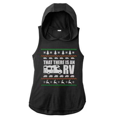 That There Is An RV Ugly Christmas Ladies PosiCharge Tri-Blend Wicking Draft Hoodie Tank