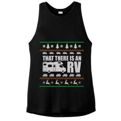 That There Is An RV Ugly Christmas Ladies PosiCharge Tri-Blend Wicking Tank