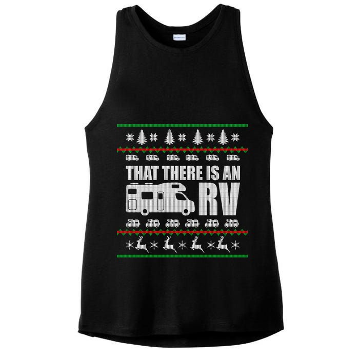 That There Is An RV Ugly Christmas Ladies PosiCharge Tri-Blend Wicking Tank