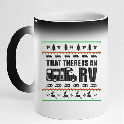 That There Is An RV Ugly Christmas 11oz Black Color Changing Mug