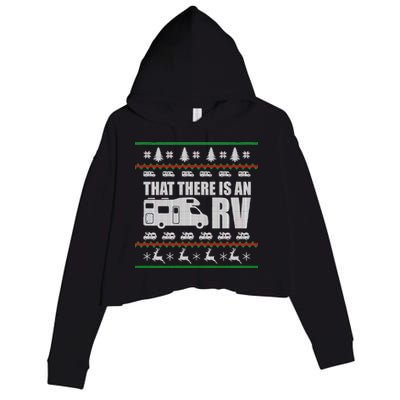 That There Is An RV Ugly Christmas Crop Fleece Hoodie