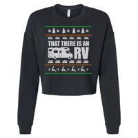 That There Is An RV Ugly Christmas Cropped Pullover Crew