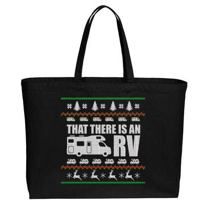 That There Is An RV Ugly Christmas Cotton Canvas Jumbo Tote