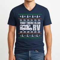 That There Is An RV Ugly Christmas V-Neck T-Shirt