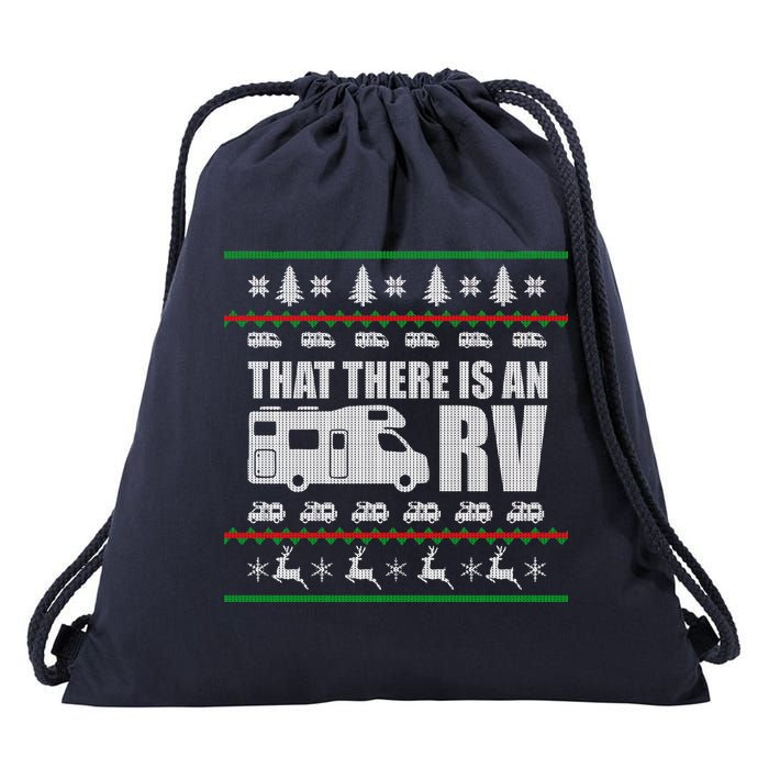 That There Is An RV Ugly Christmas Drawstring Bag