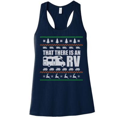 That There Is An RV Ugly Christmas Women's Racerback Tank