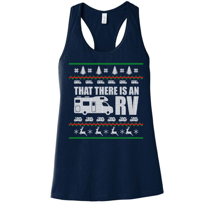 That There Is An RV Ugly Christmas Women's Racerback Tank