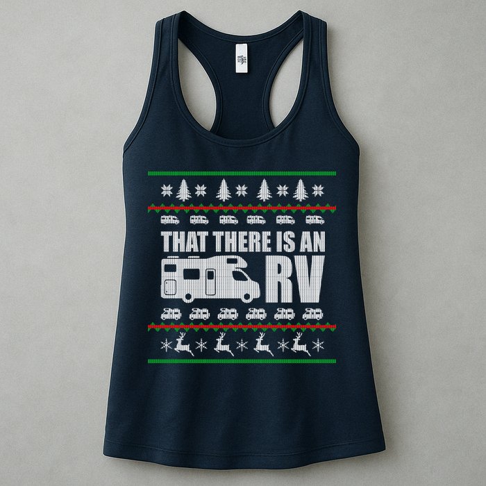 That There Is An RV Ugly Christmas Womens Tank Top
