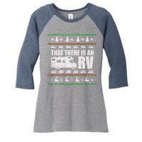 That There Is An RV Ugly Christmas Women's Tri-Blend 3/4-Sleeve Raglan Shirt