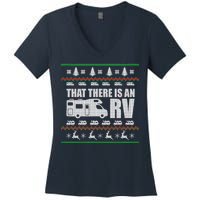 That There Is An RV Ugly Christmas Women's V-Neck T-Shirt