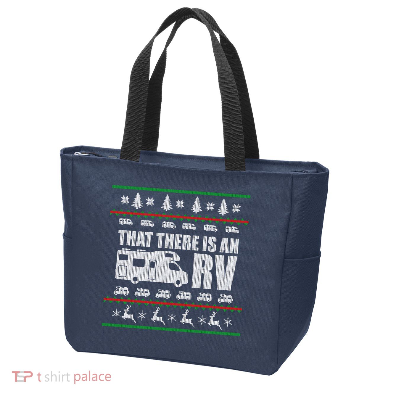 That There Is An RV Ugly Christmas Zip Tote Bag