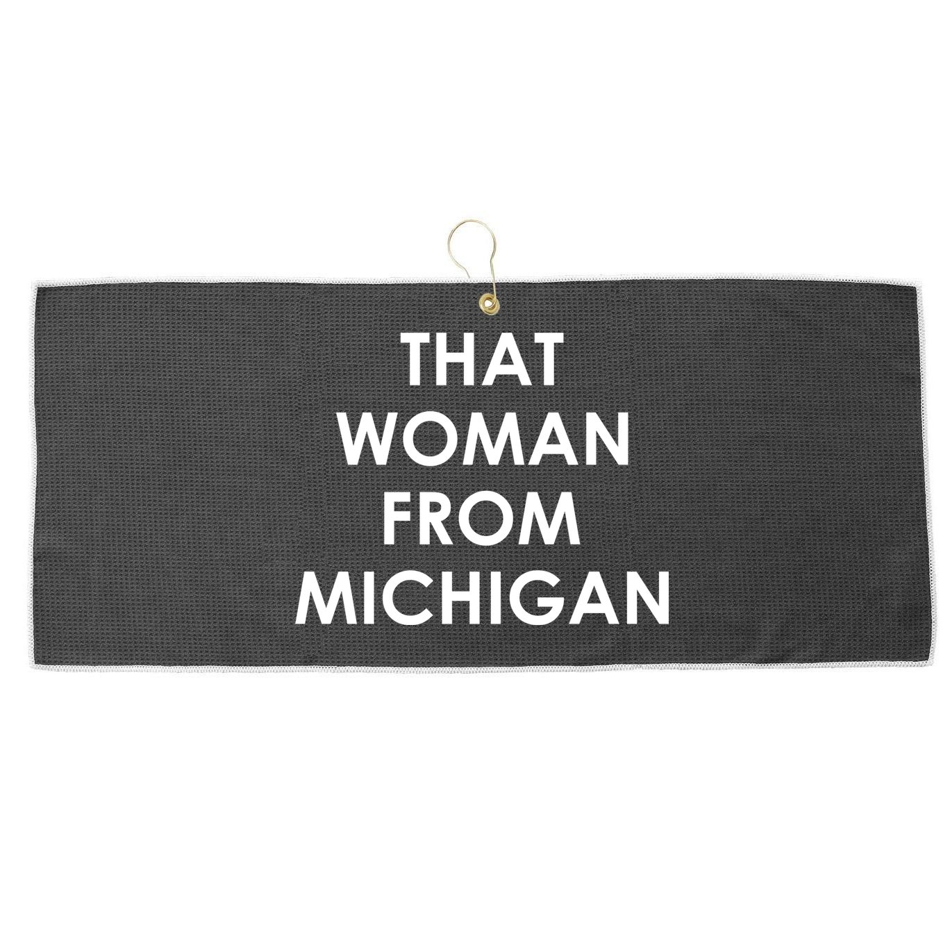 That Woman From Michigan Governor Whitmer Large Microfiber Waffle Golf Towel