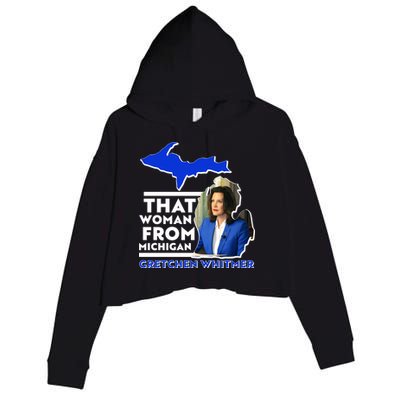 That Woman From Michigan Gretchen Whitmer Crop Fleece Hoodie