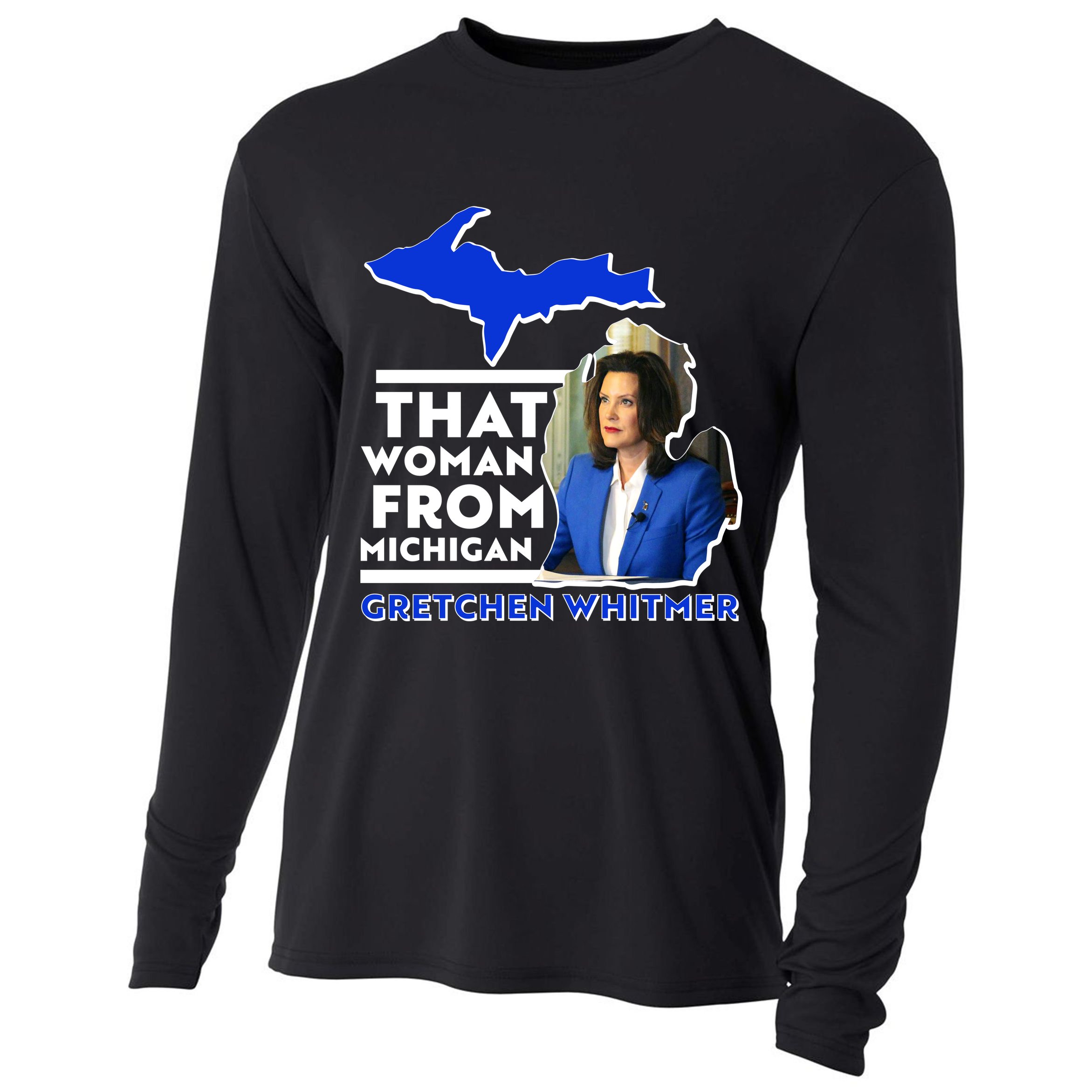 That Woman From Michigan Gretchen Whitmer Cooling Performance Long Sleeve Crew