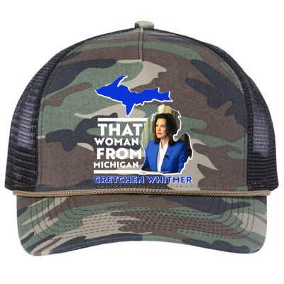 That Woman From Michigan Gretchen Whitmer Retro Rope Trucker Hat Cap