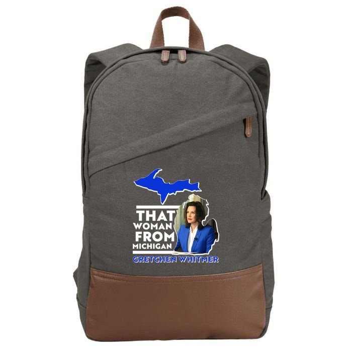 That Woman From Michigan Gretchen Whitmer Cotton Canvas Backpack