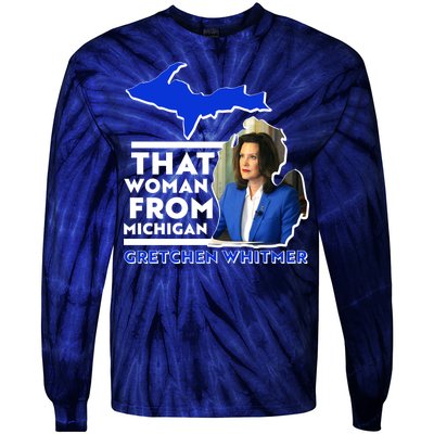 That Woman From Michigan Gretchen Whitmer Tie-Dye Long Sleeve Shirt