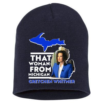 That Woman From Michigan Gretchen Whitmer Short Acrylic Beanie