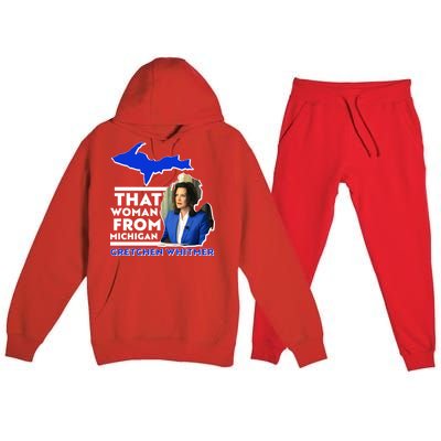 That Woman From Michigan Gretchen Whitmer Premium Hooded Sweatsuit Set