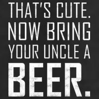 That's Cute Now Bring Your Uncle A Beer 7 Panel Mesh Trucker Snapback Hat