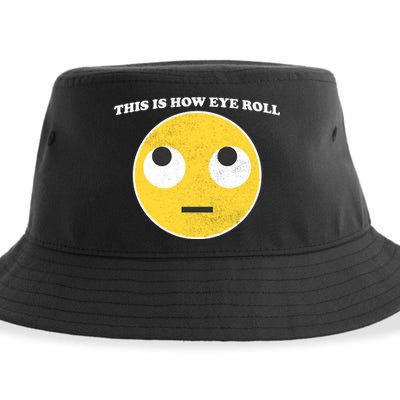 That's How I Roll Eyes Emoji Face Sustainable Bucket Hat