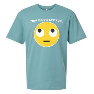 That's How I Roll Eyes Emoji Face Sueded Cloud Jersey T-Shirt