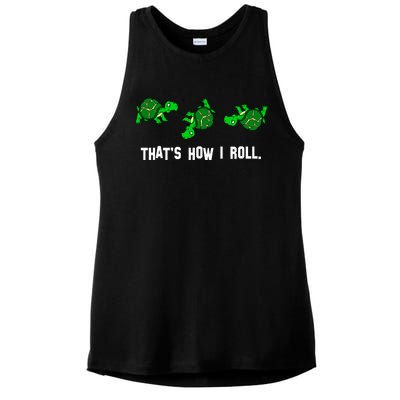 That's How I Roll Turtle Ladies PosiCharge Tri-Blend Wicking Tank