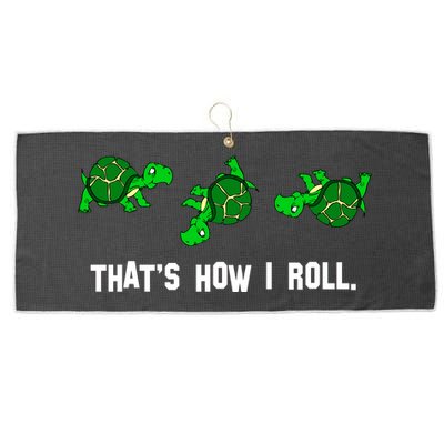 That's How I Roll Turtle Large Microfiber Waffle Golf Towel