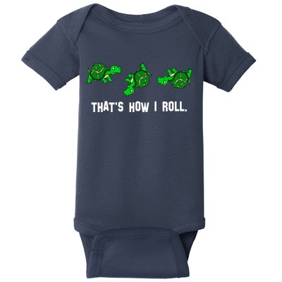 That's How I Roll Turtle Baby Bodysuit