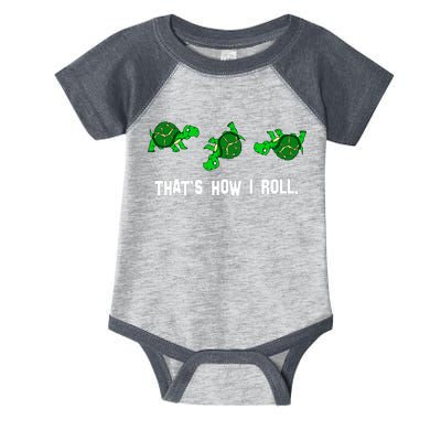 That's How I Roll Turtle Infant Baby Jersey Bodysuit