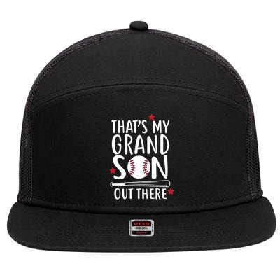 That's My Grandson Out There 7 Panel Mesh Trucker Snapback Hat