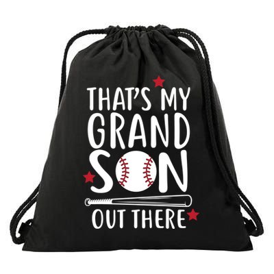 That's My Grandson Out There Drawstring Bag