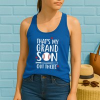 That's My Grandson Out There Womens Tank Top