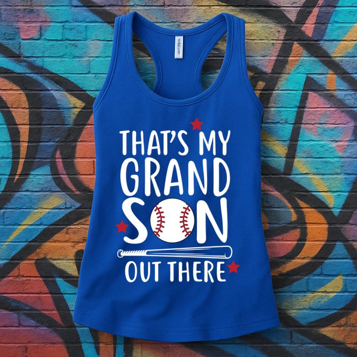 That's My Grandson Out There Womens Tank Top