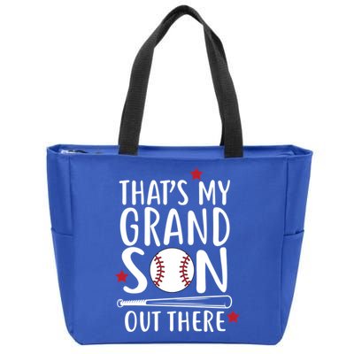 That's My Grandson Out There Zip Tote Bag