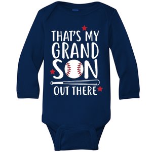 That's My Grandson Out There Baby Long Sleeve Bodysuit