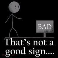 That's Not a Good Sign Funny Stick Figure Flexfit Unipanel Trucker Cap