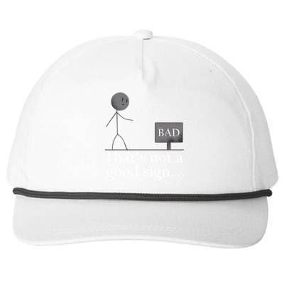 That's Not a Good Sign Funny Stick Figure Snapback Five-Panel Rope Hat