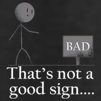 That's Not a Good Sign Funny Stick Figure 15oz Campfire Ceramic Mug